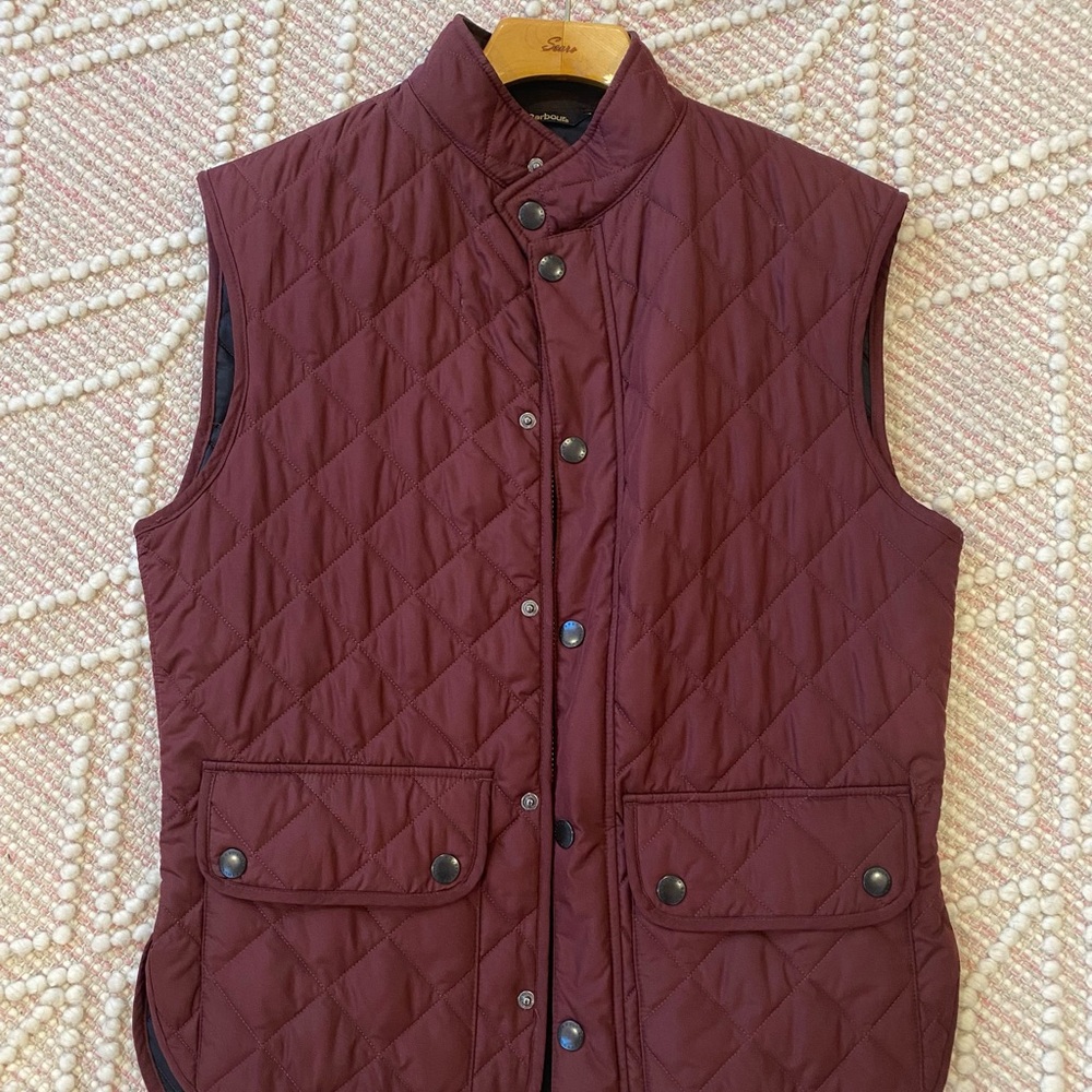 Barbour Quilted Maroon Vest